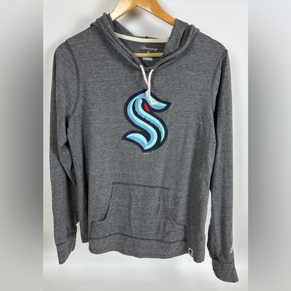 Seattle Kraken NHL Champion Women’s Medium‎ Hoodie Thin Sweatshirt Gray